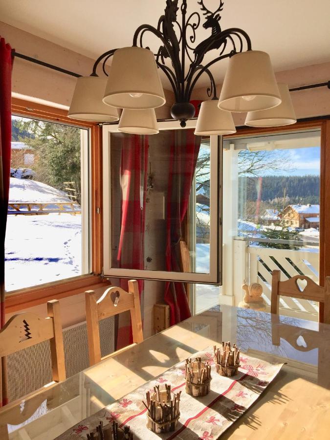 Chalet Le Flocon Bleu - Mauselaine Avec Vue Sur Le Lac De Жерарме Екстер'єр фото